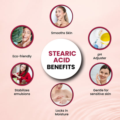 GGV Stearic Acid 454 gm (1lb)-Cosmetic Grade