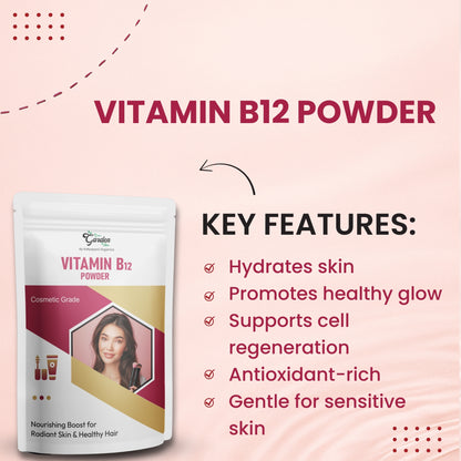 Vitamin B12 Powder 113 gm (4 oz)| Cosmetic Grade | Nourishing Boost for Radiant Skin & Healthy Hair