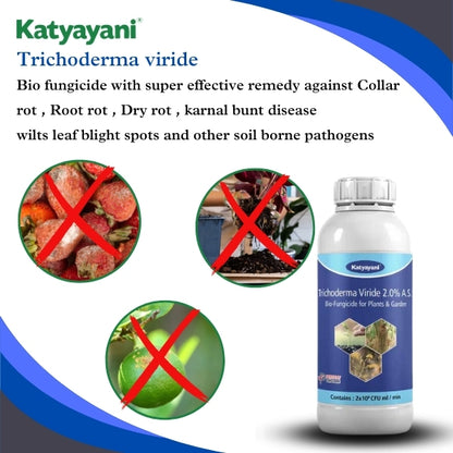 GGV Katyayani Trichoderma Viride – Advanced Liquid Bio Fungicide for Soil-Borne Disease Control & Organic Farming  Buy 1 Get 2 FREE