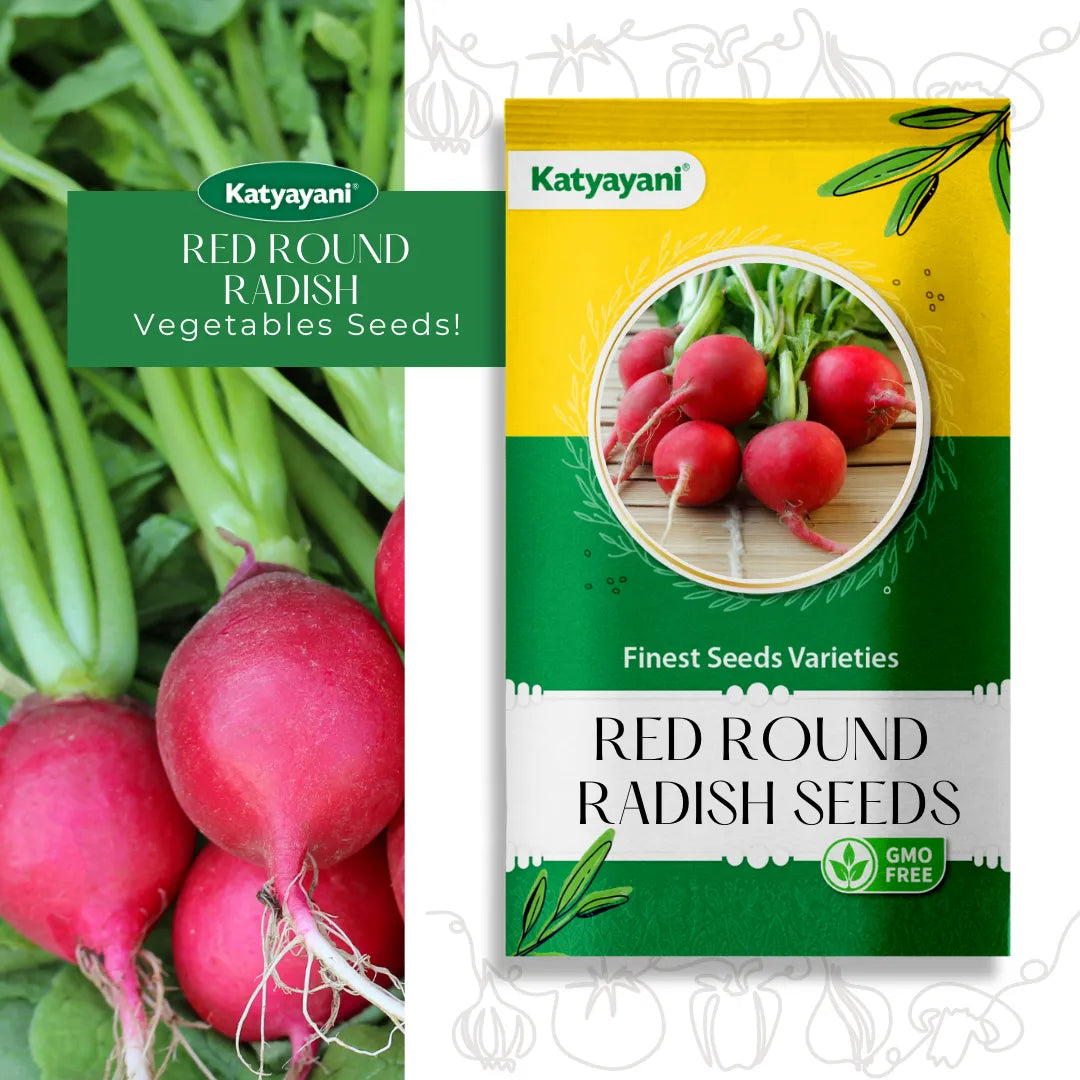 GGV Red Round Radish Vegetable Seeds