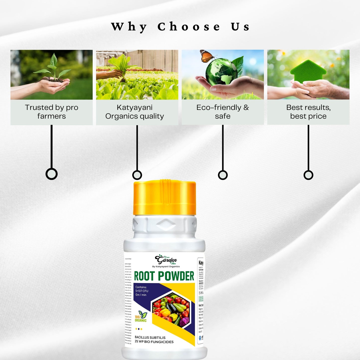 Katyayani Bacillus – Powerful PGPR Microbial Bio-Fungicide for Plant Immunity & Growth (Liquid & Powder Form)