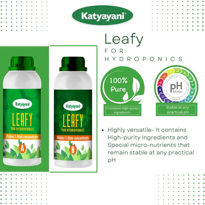 Katyayani Hydroponic Nutrients LEAFY - 400 (A+B) combo 400ml bottle 1 Pack x 1