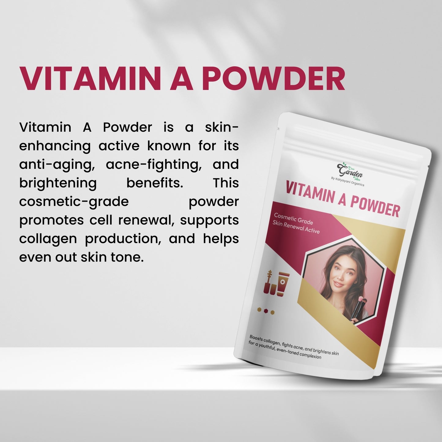 GGV Vitamin A Powder 113 gm (4 oz)| Cosmetic Grade