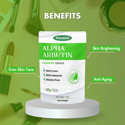GGV Alpha Arbutin- Cosmetic Grade Powder 28 gm (1oz) | Fade Dark Spots & Even Skin Tone Naturally