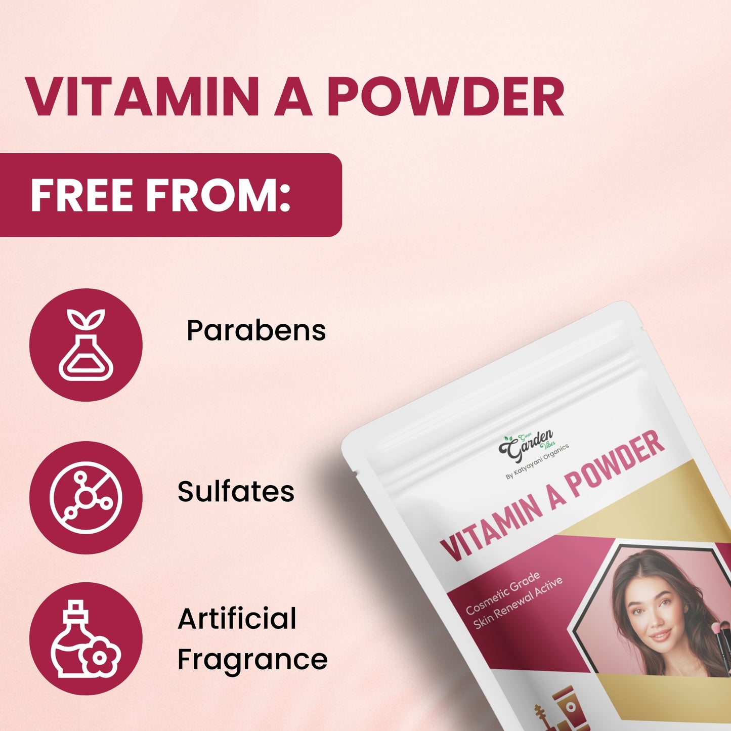 GGV Vitamin A Powder 113 gm (4 oz)| Cosmetic Grade