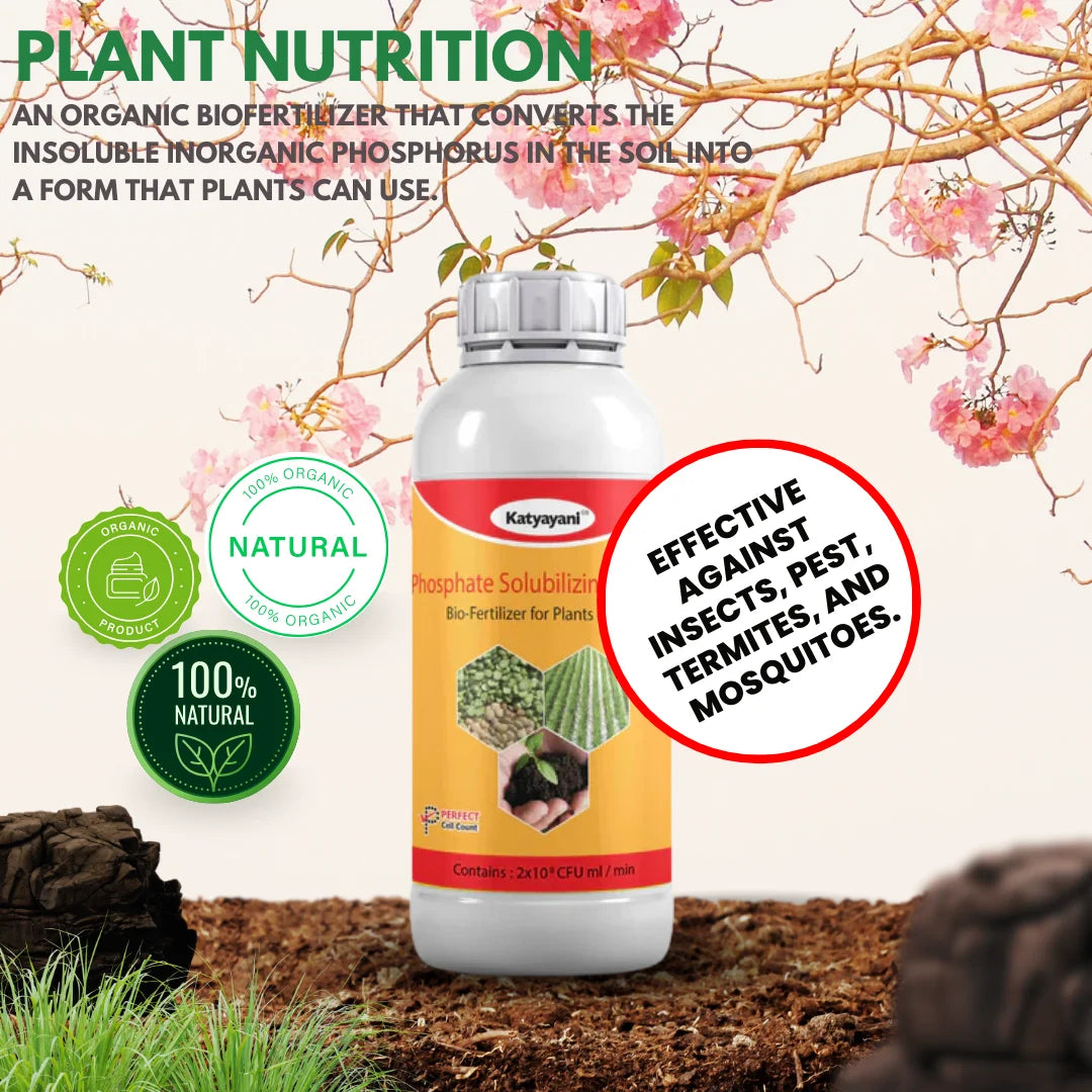 GGV Gardening Plant Growth kit (Rock Phosphate)950 GM (Phosphate solubilising bacteria) 1L,(K-raja)100 GM