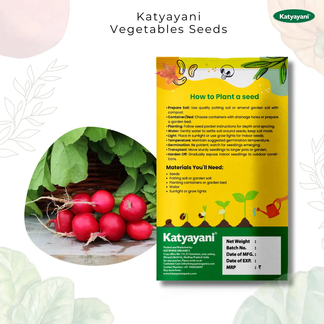 GGV Red Round Radish Vegetable Seeds
