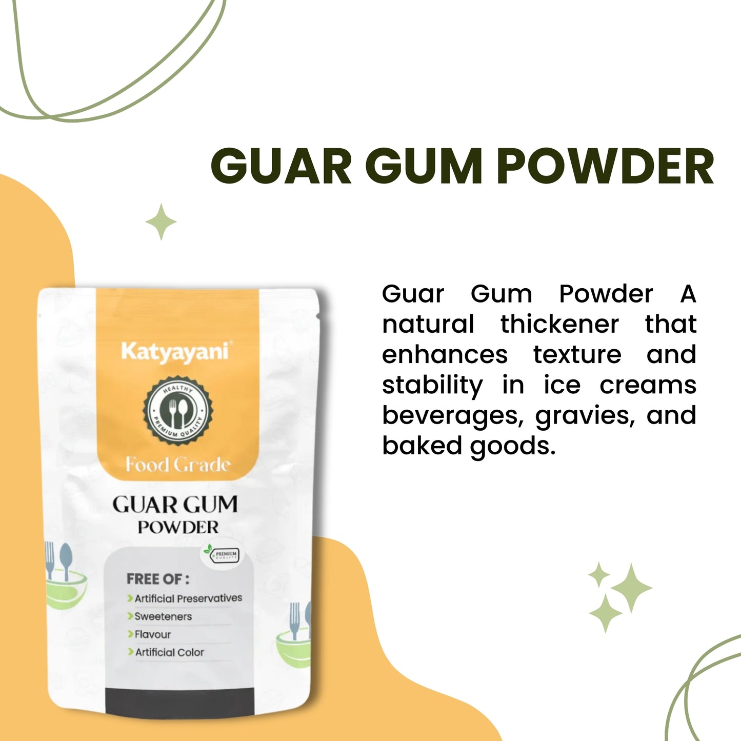 GGV Guar Gum Powder 284 gm (10 oz)-Food Grade