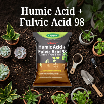 GGV Activated Humic Acid + Fulvic Acid 98 Fertilizer for Crop Nutrition & Root Growth