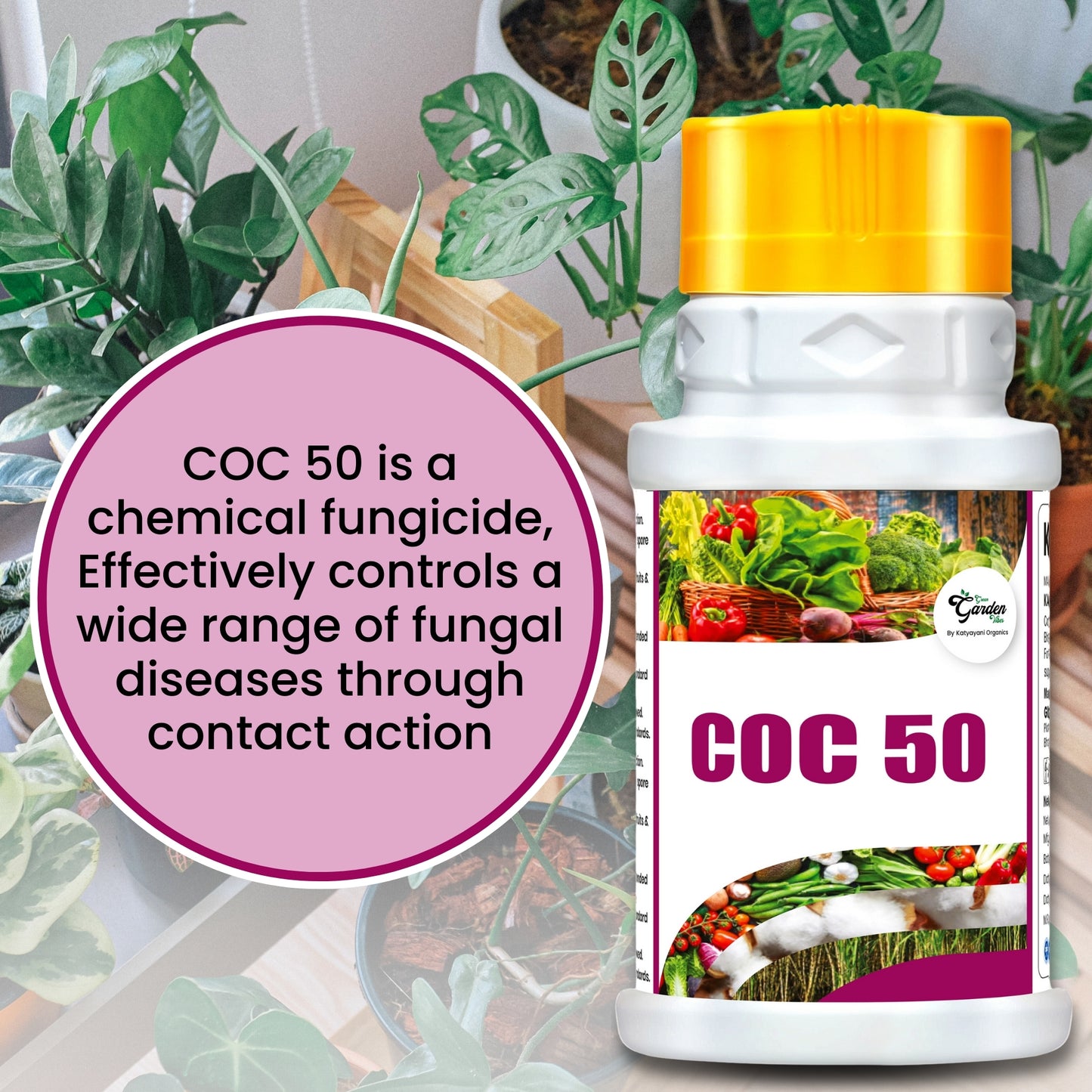 GGV Katyayani COC 50 | Copper Oxychloride 50% WP | Fungicide for Rust Disease (450 Grams)