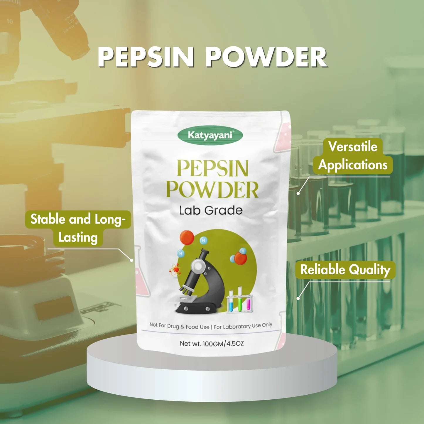 Pepsin Powder, 100gm (4.5oz)- Lab Grade