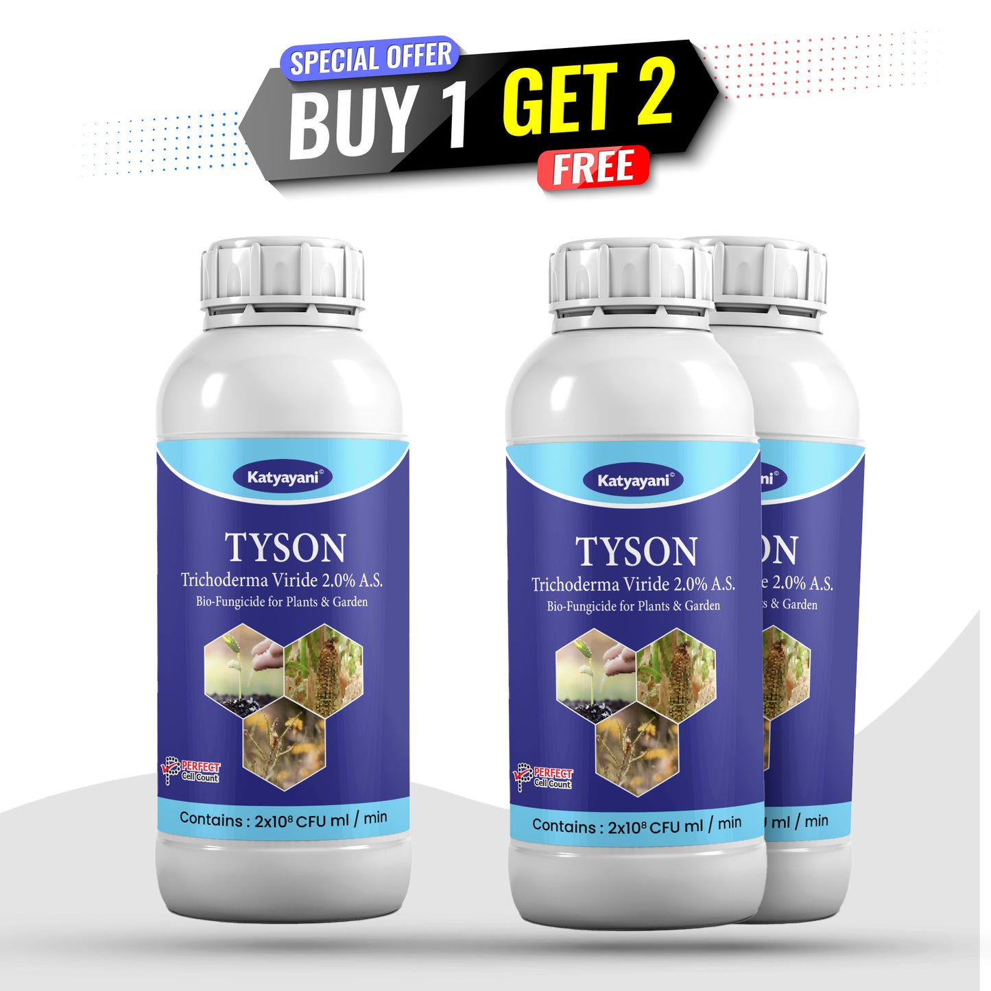 GGV Katyayani Trichoderma Viride – Advanced Liquid Bio Fungicide for Soil-Borne Disease Control & Organic Farming  Buy 1 Get 2 FREE