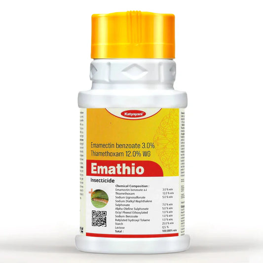 GGV Katyayani Emathio – Dual Action Insecticide with Emamectin Benzoate 3% + Thiamethoxam 12% WG for Complete Pest Control