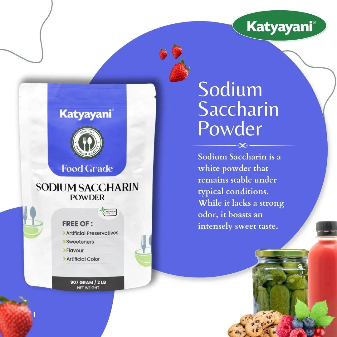 GGV Food Grade Sodium Saccharin Powder 907 gm (2 lbs) – Buy 1 Get 1 Free