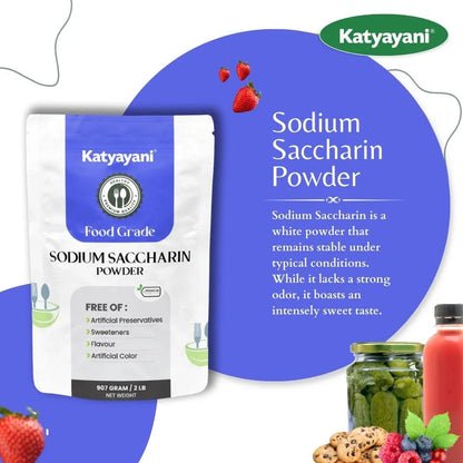 GGV Food Grade Sodium Saccharin Powder 907 gm (2 lbs) – Buy 1 Get 1 Free
